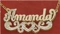 Personalized 14k Gold Overlay Double Name Necklace /c14/ Jewelry Woxpa Woxpa - Jewelry - Woxpa - Jewelry