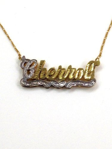 Personalized 14k Gold Overlay Double Name Necklace /c5/ Jewelry Woxpa Woxpa - Jewelry - Woxpa - Jewelry
