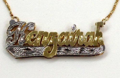 Personalized 14k Gold Overlay Double Name Necklace /c8/ Jewelry Woxpa Woxpa - Jewelry - Woxpa - Jewelry