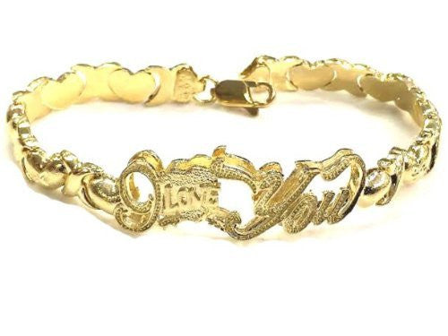 Personalized 14k Gold Overlay Name Bracelet /d4/  Jewelry Woxpa  Woxpa - Jewelry - Woxpa - Jewelry