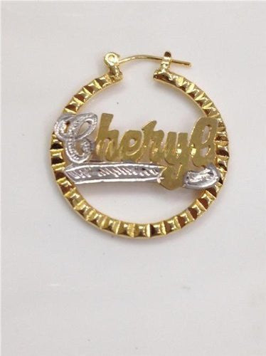 Personalized 14k Gold Overlay 1 1/4 in. Name Earrings /e19/ Jewelry Woxpa Woxpa - Jewelry - Woxpa - Jewelry