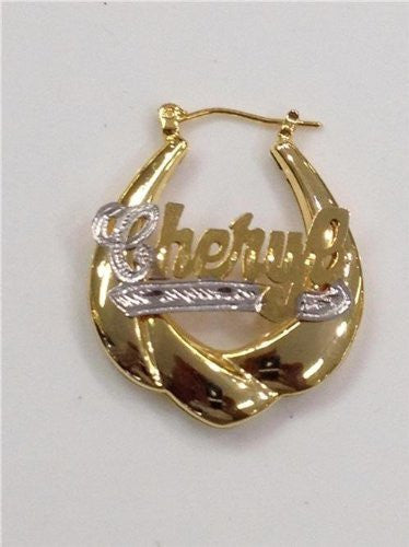 Personalized 14k Gold Overlay 1 1/4 in. Name Earrings /e24/  Jewelry Woxpa  Woxpa - Jewelry - Woxpa - Jewelry