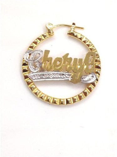 Personalized 14k Gold Overlay 1 1/4 in. Name Earrings /e25/ Jewelry Woxpa Woxpa - Jewelry - Woxpa - Jewelry