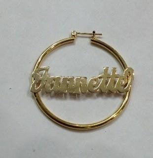 Personalized 14k Gold Overlay 2 1/2 in. Name Earrings /e47/ Jewelry Woxpa Woxpa - Jewelry - Woxpa - Jewelry