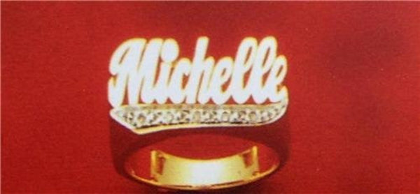 14k Gold Overlay Personalized Name Ring /a10/  Jewelry Woxpa  Woxpa - Jewelry - Woxpa - Jewelry