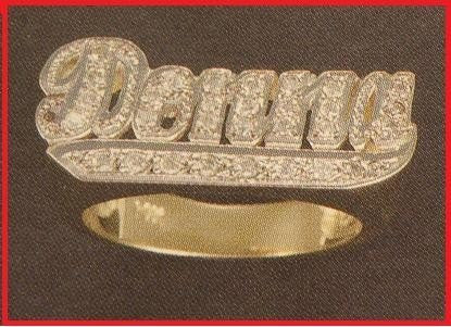 14k Gold Overlay Personalized Name Ring /a12/  Jewelry Woxpa  Woxpa - Jewelry - Woxpa - Jewelry