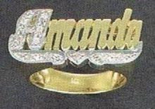10k Gold Personalized One Finger Name Ring /a2/ Jewelry Woxpa Woxpa - Jewelry - Woxpa - Jewelry