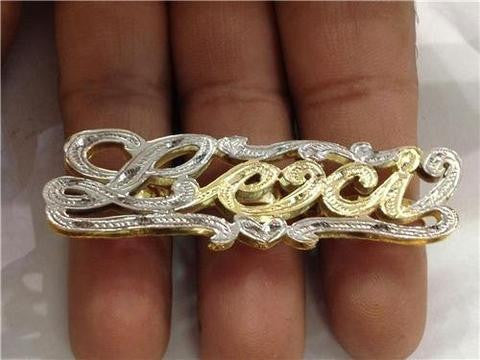 14k Gold Overlay Personalized 3 Finger Name Ring /a30/ Jewelry Woxpa Woxpa - Jewelry - Woxpa - Jewelry