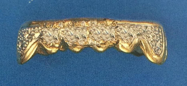Customized 14k Gold Overlay Removable Gold With 15cz Stone 6 Teeth /h19/ Jewelry Woxpa Woxpa - Jewelry - Woxpa - Jewelry