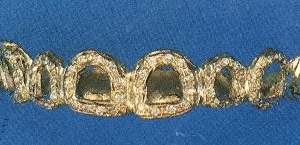 Customized 14k Gold Overlay Removable Gold With 25cz Stone 6 Teeth /h21/ Jewelry Woxpa Woxpa - Jewelry - Woxpa - Jewelry