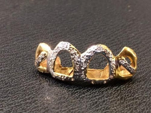 Customized 10k Gold Removable Gold Teeth / Caps / Grillz 4 Teeth /h24/ Jewelry Woxpa Woxpa - Jewelry - Woxpa - Jewelry