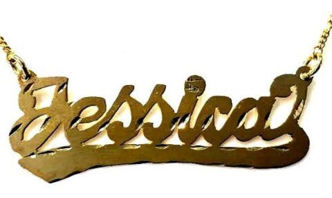 14k Gold Overlay Personalized Any Name Necklace /b12/ Jewelry Woxpa Woxpa - Jewelry - Woxpa - Jewelry