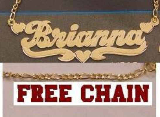 14k Gold Overlay Personalized Any Name Necklace /b14/ Jewelry Woxpa Woxpa - Jewelry - Woxpa - Jewelry