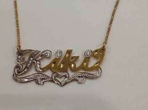 14k Gold Overlay Personalized Any Name Necklace /b21/ Jewelry Woxpa Woxpa - Jewelry - Woxpa - Jewelry