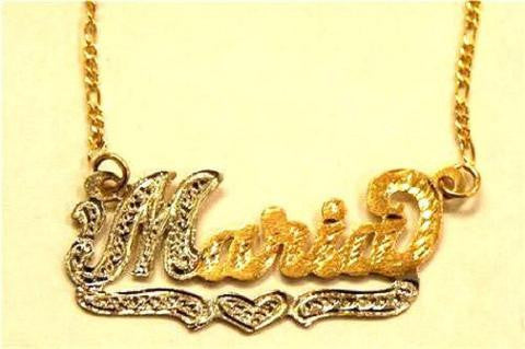 14k Gold Overlay Personalized Two Name Necklace /b25/ Jewelry Woxpa Woxpa - Jewelry - Woxpa - Jewelry