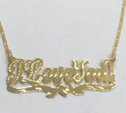 Non-Personalized 14k Gold Overlay Name Necklace /b28/ Jewelry Woxpa Woxpa - Jewelry - Woxpa - Jewelry