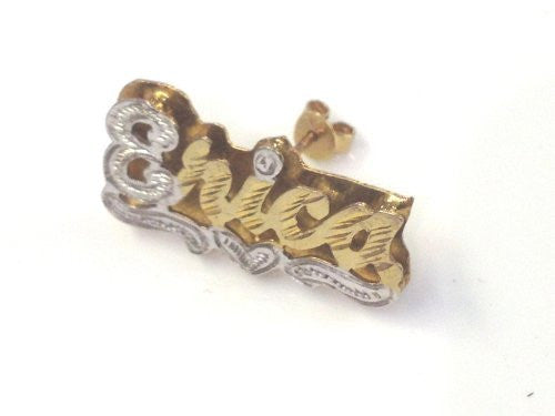 Personalized 14k Gold Overlay Double Plated Stud Name Earrings /f21/ Jewelry Woxpa Woxpa - Jewelry - Woxpa - Jewelry