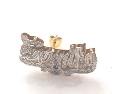 Personalized 14k Gold Overlay Double Plated Stud Name Earrings /f22/ Jewelry Woxpa Woxpa - Jewelry - Woxpa - Jewelry