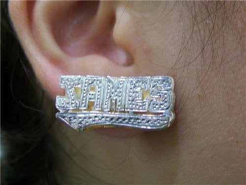Personalized 14k Gold Plated Double Plated Stud Name Earrings /f30/ Jewelry Woxpa Woxpa - Jewelry - Woxpa - Jewelry
