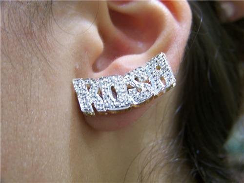 Personalized 14k Gold Plated Double Plated Stud Name Earrings /f31/ Jewelry Woxpa Woxpa - Jewelry - Woxpa - Jewelry