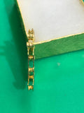 Personalized 14k Gold Overlay Double Plate 3d Any Initial Name Necklace (All Yellow) comes with chain