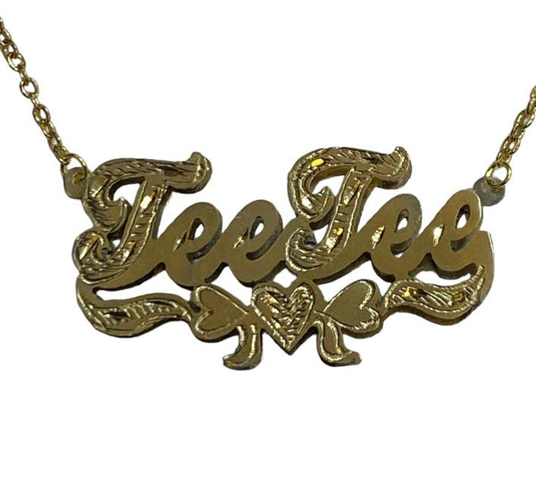 Personalized personalized name necklace double plated 3d any name /a2