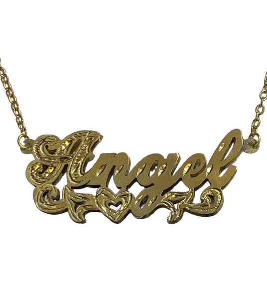 Personalized personalized name necklace double plated 3d any name /a1