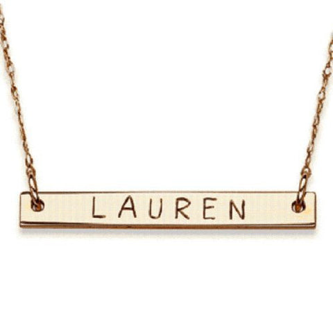 Personalized 18k Gold Plated Single Name Necklaces