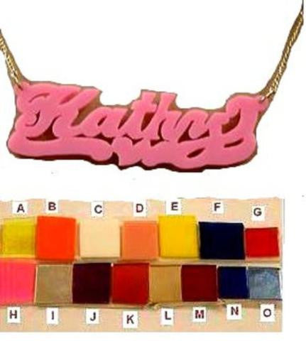 Personalized Any Color Single Name Necklace