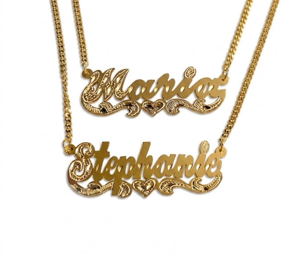 personalized name necklace with free cuban chain