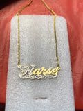 personalized name necklace with heart /a1