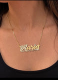 personalized name necklace with heart /a1