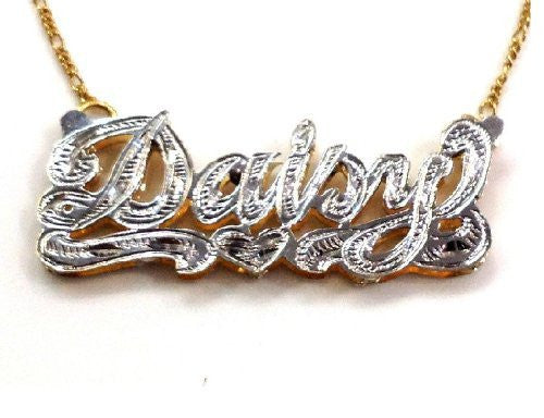Personalized 14k Gold Overlay Double Name Necklace /c19/  Jewelry Woxpa  Woxpa - Jewelry - Woxpa - Jewelry