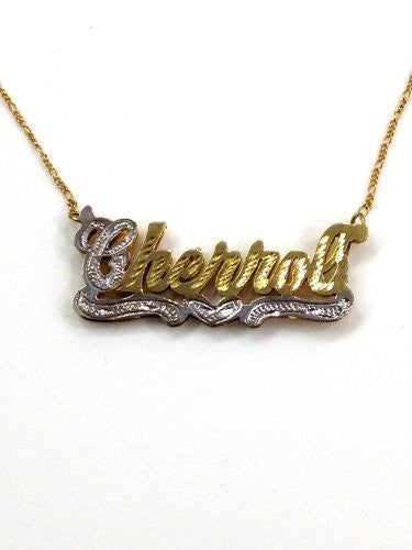Personalized 14k Gold Overlay Double Name Necklace /c5/  Jewelry Woxpa  Woxpa - Jewelry - Woxpa - Jewelry
