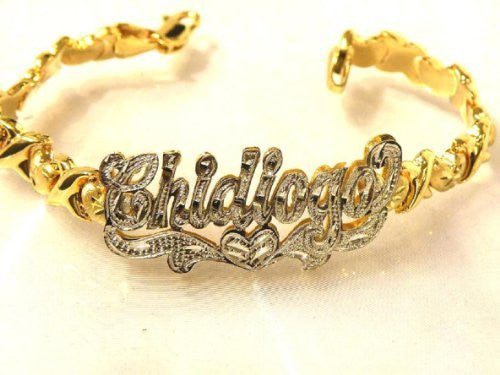 Personalized 14k Gold Overlay Name Bracelet /d2/  Jewelry Woxpa  Woxpa - Jewelry - Woxpa - Jewelry