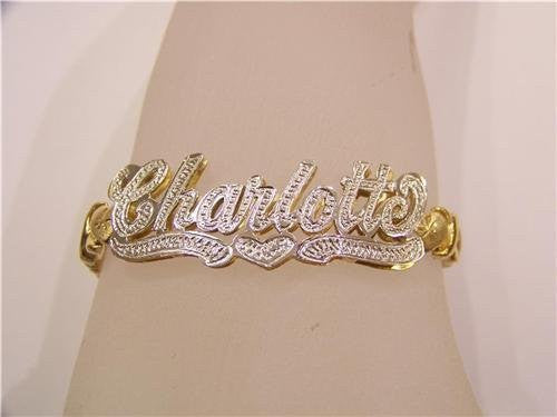 Personalized 14k Gold Plated Name Bracelet /d6/  Jewelry Woxpa  Woxpa - Jewelry - Woxpa - Jewelry