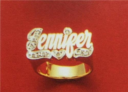 14k Gold Overlay Personalized Name Ring /a16/  Jewelry Woxpa  Woxpa - Jewelry - Woxpa - Jewelry