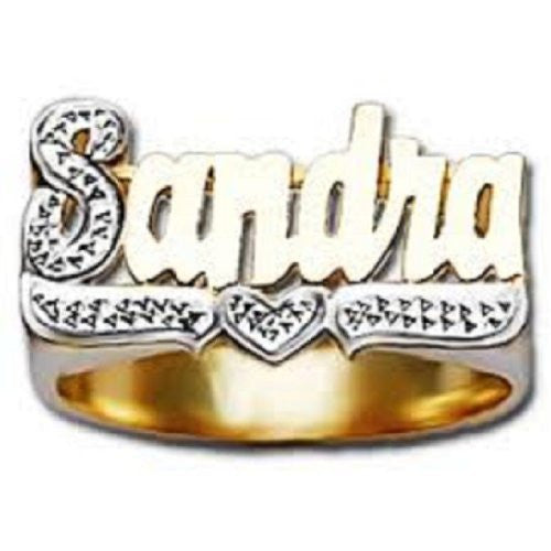 14k Gold Overlay Personalized Name Ring /a18/  Jewelry Woxpa  Woxpa - Jewelry - Woxpa - Jewelry