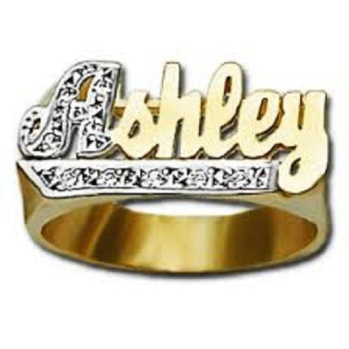 14k Gold Overlay Personalized Name Ring /a19/  Jewelry Woxpa  Woxpa - Jewelry - Woxpa - Jewelry