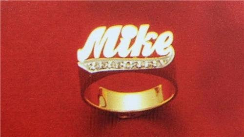 14k Gold Overlay Personalized Name Ring /a7/  Jewelry Woxpa  Woxpa - Jewelry - Woxpa - Jewelry