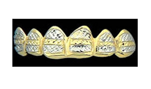 Customized 14k Gold Overlay Removable Gold Teeth / Caps / Grillz 6 Teeth /h16/  Jewelry Woxpa  Woxpa - Jewelry - Woxpa - Jewelry