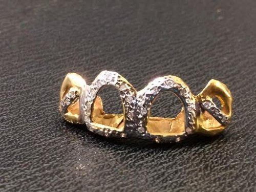 Customized 10k Gold Removable Gold Teeth / Caps / Grillz 4 Teeth /h24/  Jewelry Woxpa  Woxpa - Jewelry - Woxpa - Jewelry