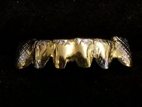 Customized 10k Gold Removable Gold Teeth / Caps / Grillz 6 Teeth /h27/  Jewelry Woxpa  Woxpa - Jewelry - Woxpa - Jewelry