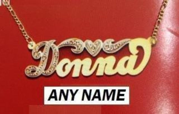 14k Gold Overlay Personalized Any Name Necklace /b16