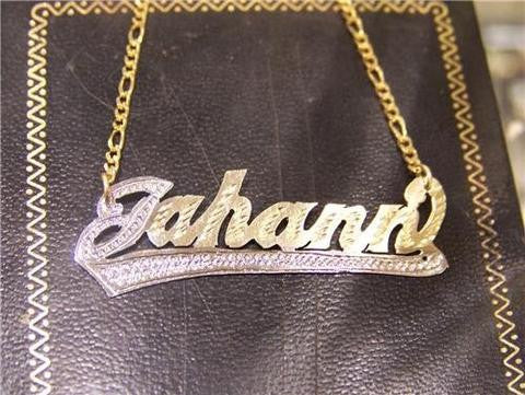 14k Gold Overlay Personalized Any Name Necklace /b17/  Jewelry Woxpa  Woxpa - Jewelry - Woxpa - Jewelry