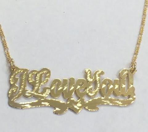 Non-Personalized 14k Gold Overlay Name Necklace /b28/  Jewelry Woxpa  Woxpa - Jewelry - Woxpa - Jewelry