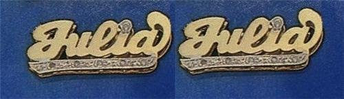 Personalized 14k Gold Overlay Single Plated Stud Name Earrings /f14/  Jewelry Woxpa  Woxpa - Jewelry - Woxpa - Jewelry