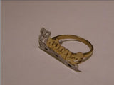 14k Gold Plate Personalized Any Name any size single plate ring