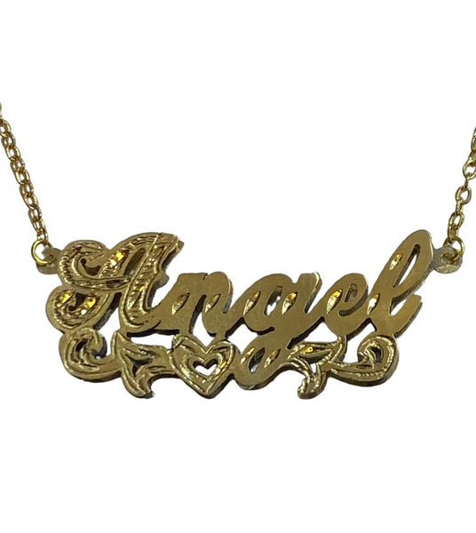 Personalized personalized name necklace double plated 3d  any name /a1