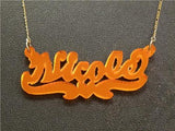 Personalized Any Color Onyx Any Name Necklace (comes with the Chain )1